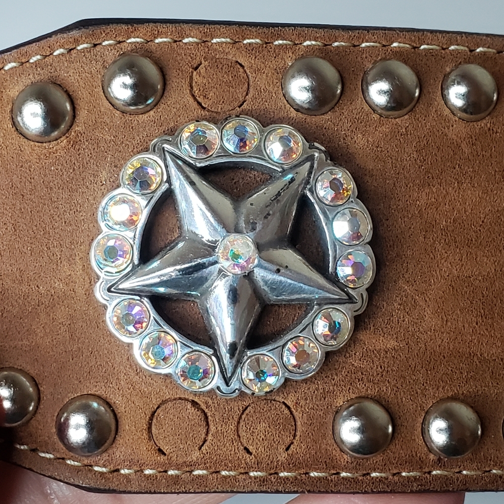 Tony Lama Texas Star Leather Belt size 38 - Picture 4 of 16